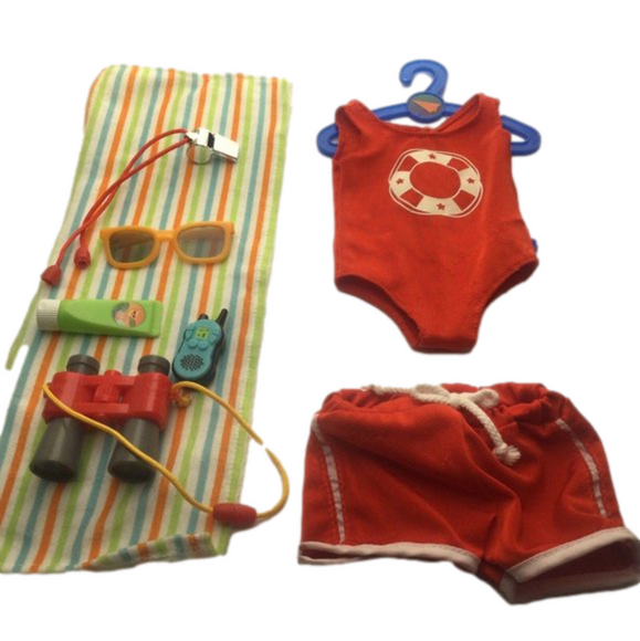 18” Doll Life Guard Set 9 Pieces Our Life As - Picture 1 of 11